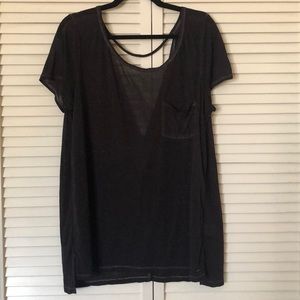 American Eagle Black Low Back Top XL